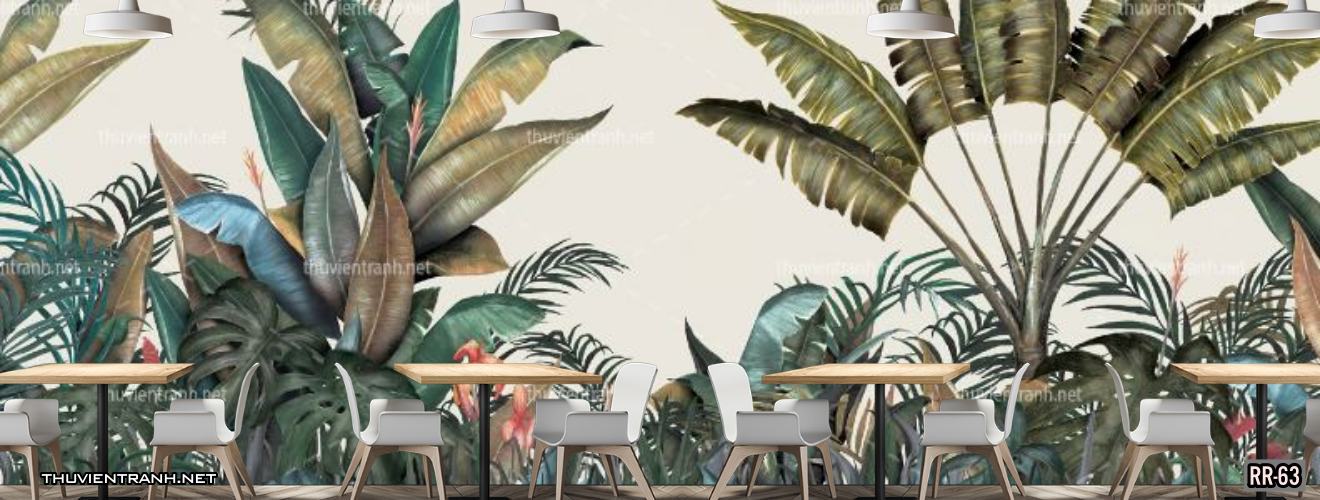 Tranh dán tường rừng xanh nhiệt đới Tropical RR-63 - Tranh tường mới cập nhật